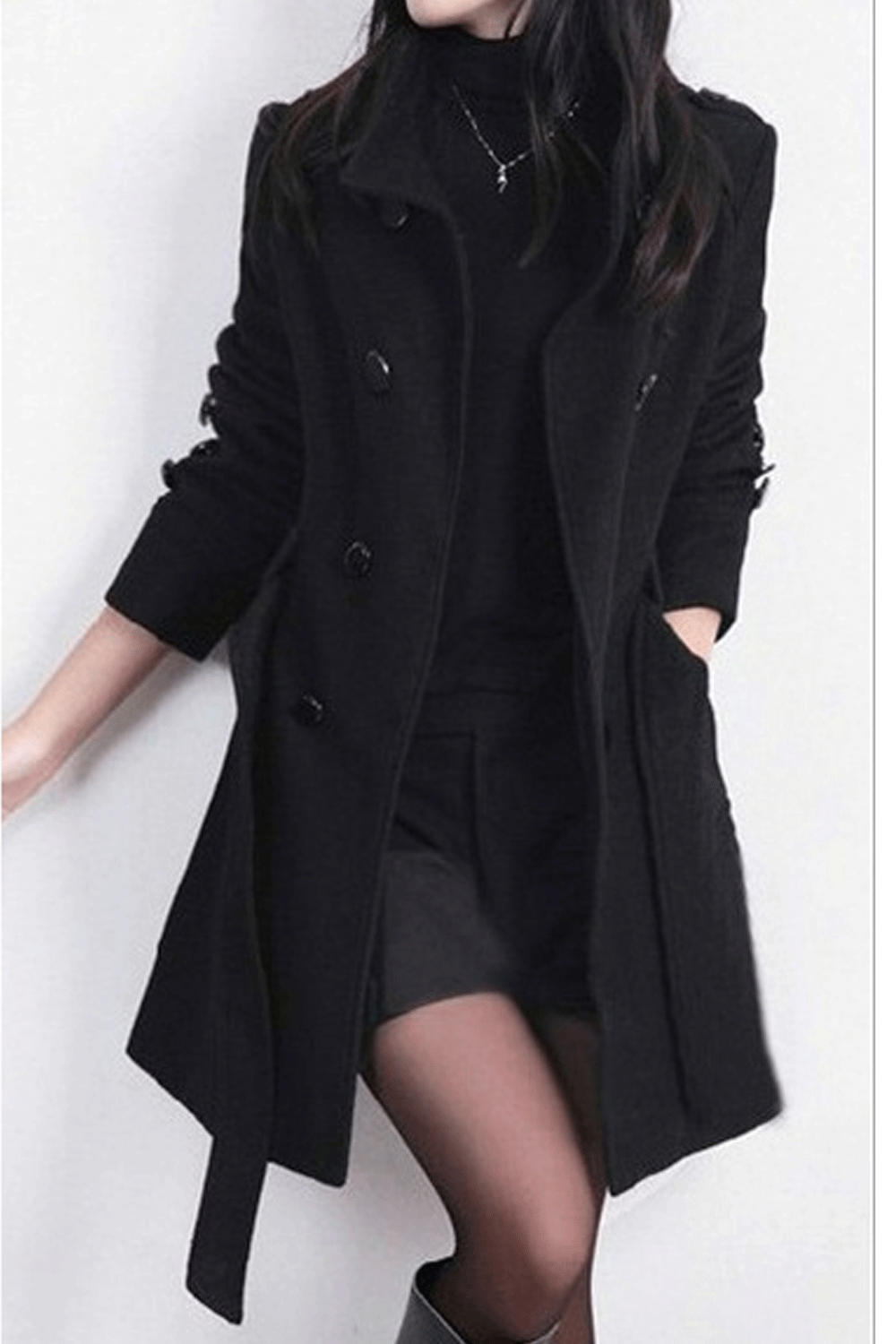 Women Slim Fit Button Closue Full Seeve Autumn & Winter Coat