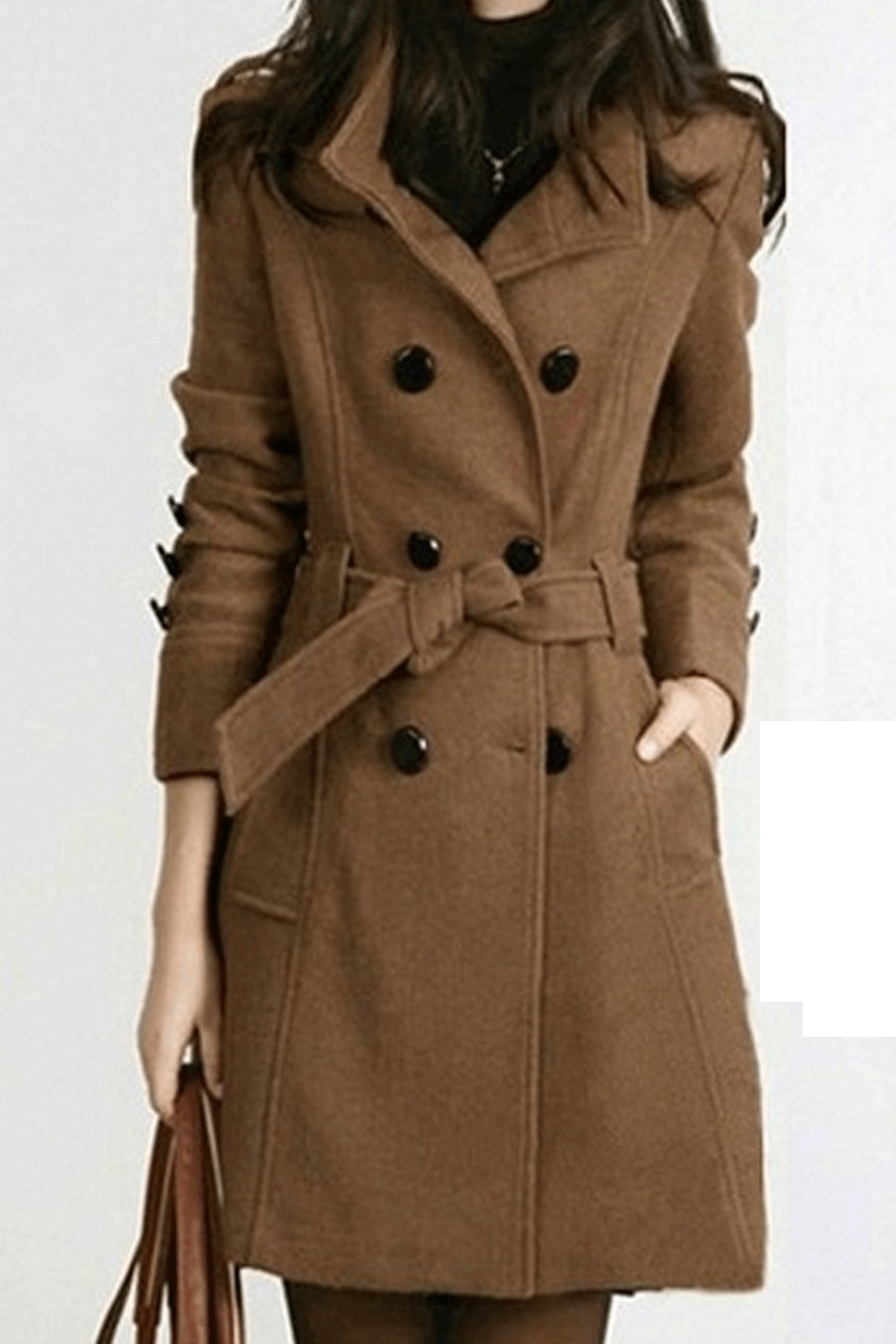 Women Slim Fit Button Closue Full Seeve Autumn & Winter Coat