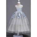 Kids Baby Girls Embroidered Mesh Elegant Dress