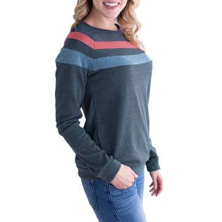 Women Pacifying Stripe Pattern Rond Neck Comfy Long Sleeve Regular Fit Pullover T-Shirt