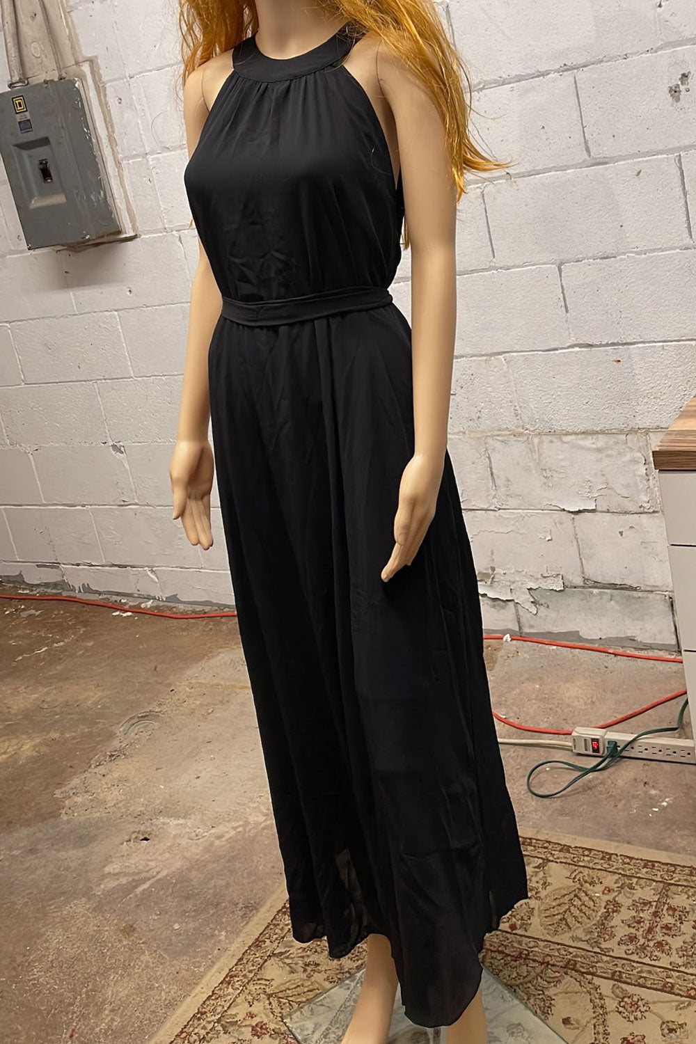 Women Slim Waist Comfortable Round Neck Lovely Solid Colored Summer Sleeveless Weekend Dress