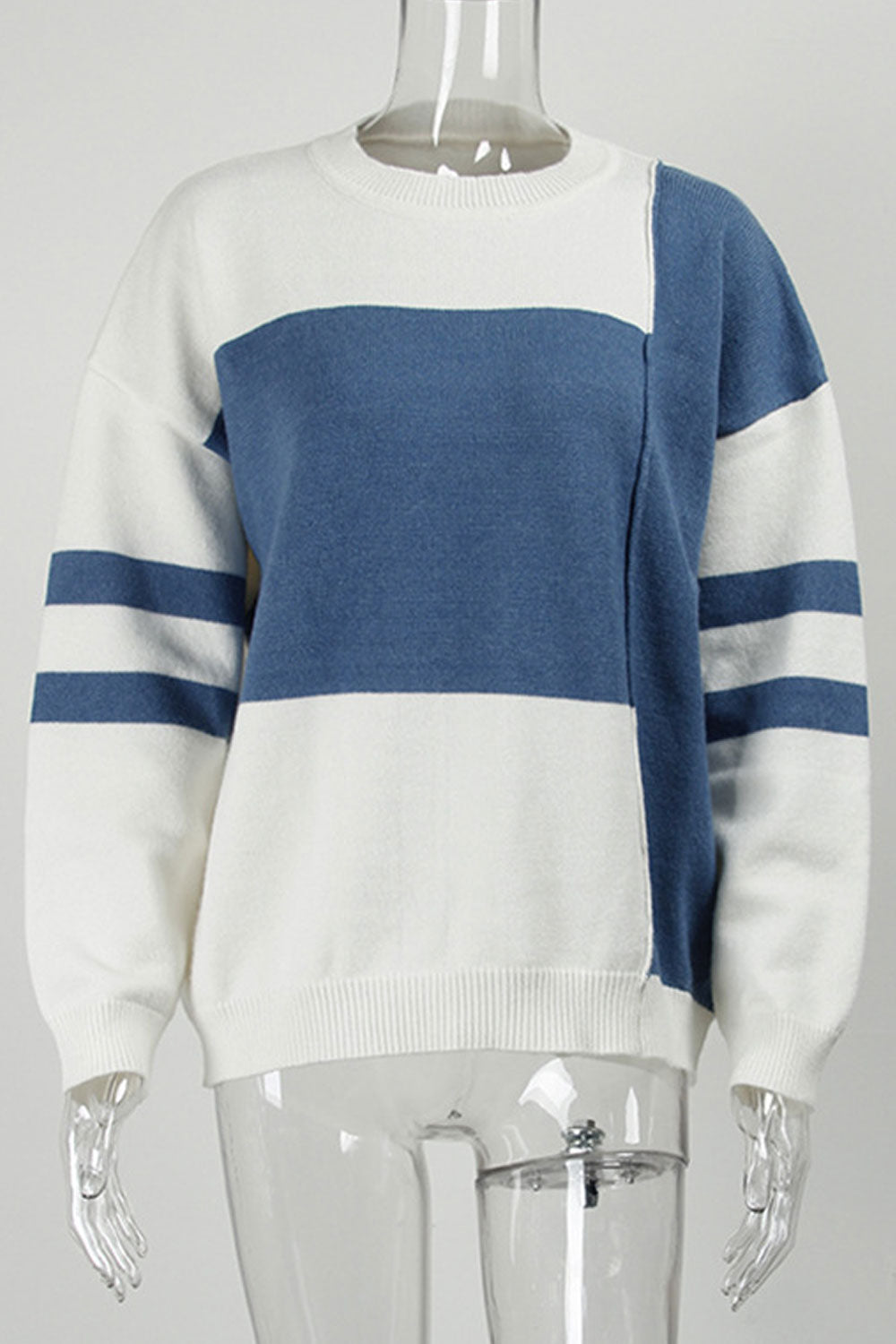 Women Elegant Regular Fit Round Neck Comfy Long Sleeve Warm Knitted Winter Sweater