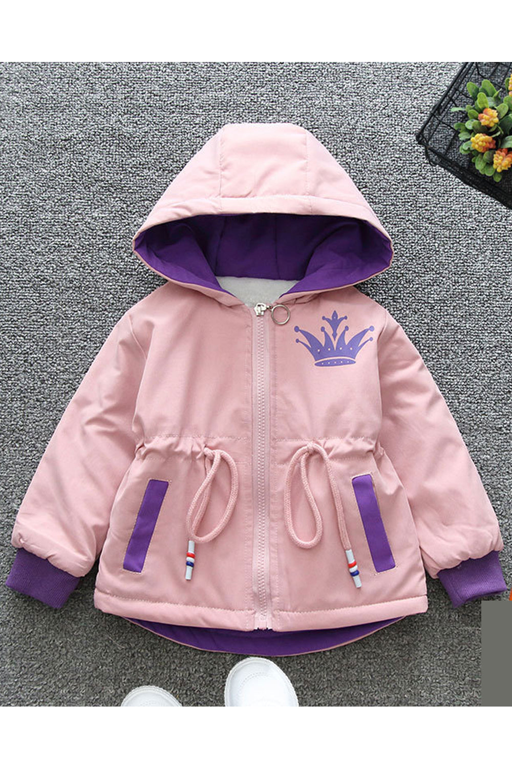 Kids Girls Elasticated Long Sleeves Jacket