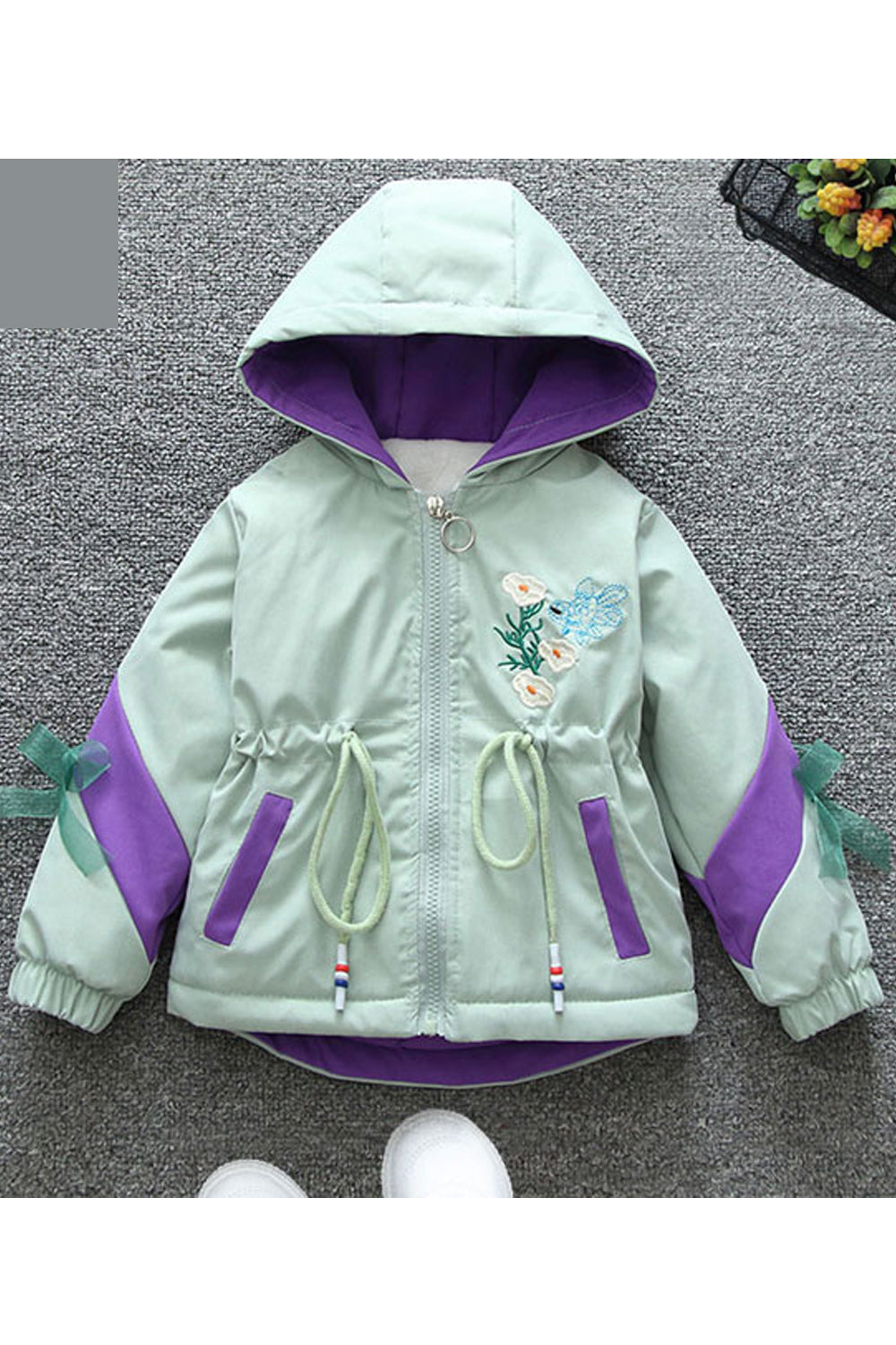 Kids Girls Multiple Colour Prints Unique Style Jacket