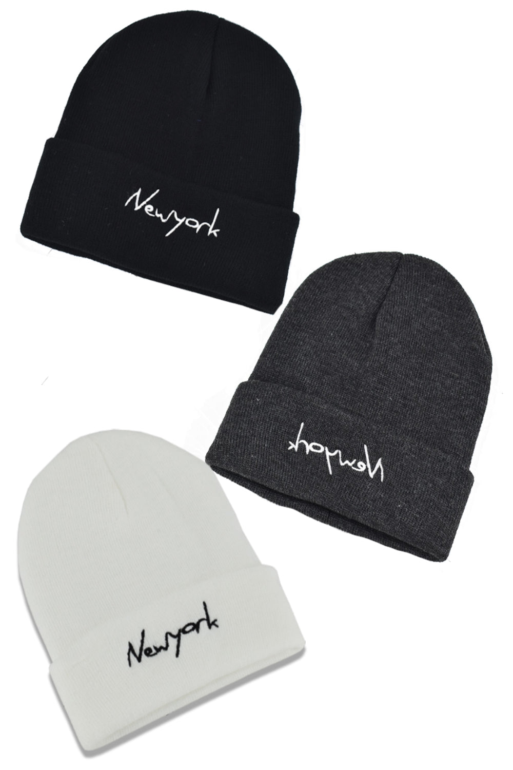 Tremendous New York Letter Embroidered Winter Outgoing Fashion Thick Casual Hat