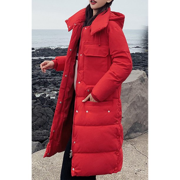 Women Long Thick Cotton Padded Winter Jacket