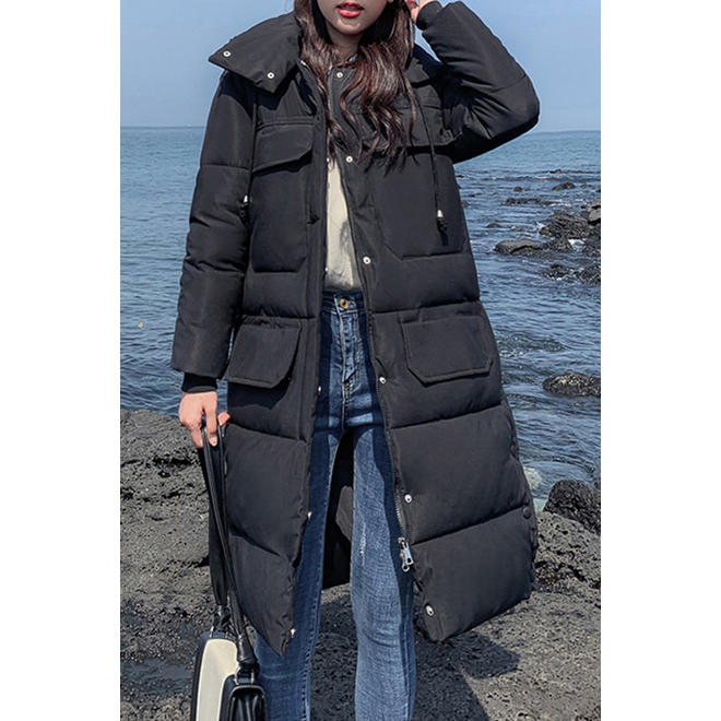 Women Long Thick Cotton Padded Winter Jacket