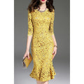 Women Elegant Fashion Knee Long Mermaid Party Dress