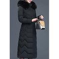 Women Long Full Zipper Cotton Padded Warm Jacket
