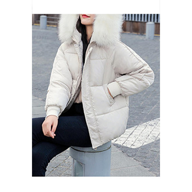 Women Slash Pocket Warm Padded Winter Jacket