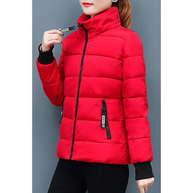 Women Thick Soft Padded High Collar Winter Jacket