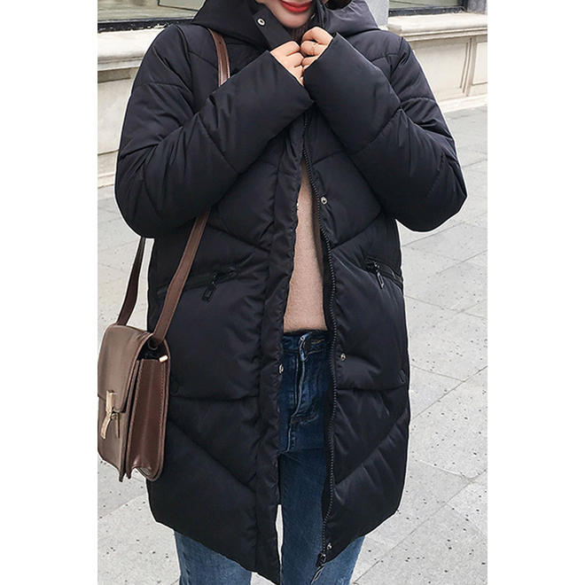 Women Ultra soft Thick Padded Zip Up Winter Jacket