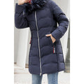 Women Long Zip Up Hooded Soft Padded Winter Jacket