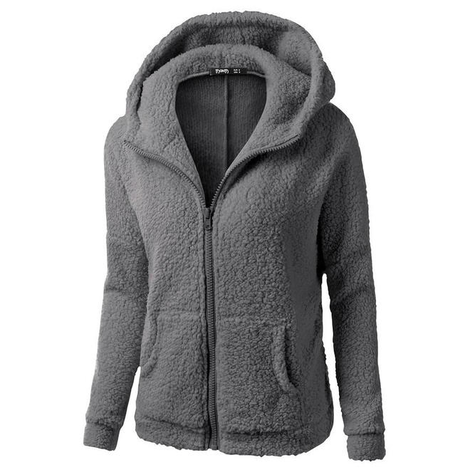 Women Elegant Zipper Slim Cardigan