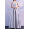 Women Summer Slit Hem Short Sleeve Slim Fit Fabulous V-Neck Awesome Party Dress