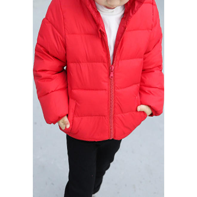 Kids Girls Pretty Solid Colored Thick Long Sleeve Amazing Hat Neck Pockets Styled Easy Zipper Closure Padded Jacket