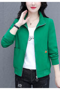 Women Outstanding Stand Collar Neck Patch Pocket & Ribbed Cuff Decent Winter Casual Jacket