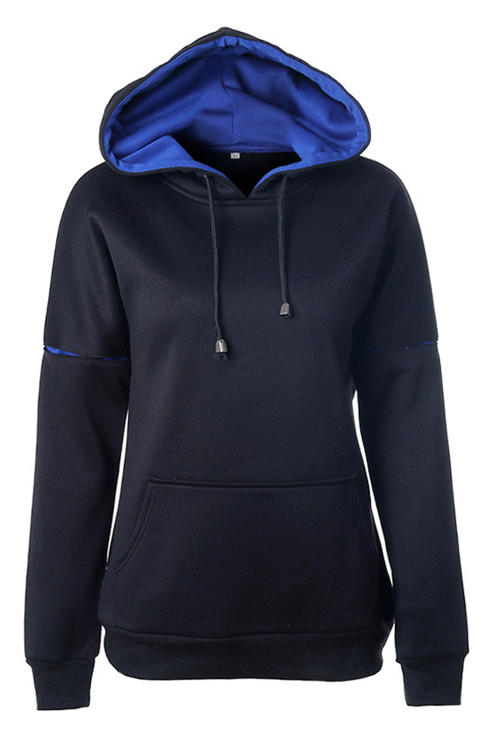 Women Decent Solid Pattern Adjustable Drawstring Hood Closure Restful Long Sleeve Winter Hoodie