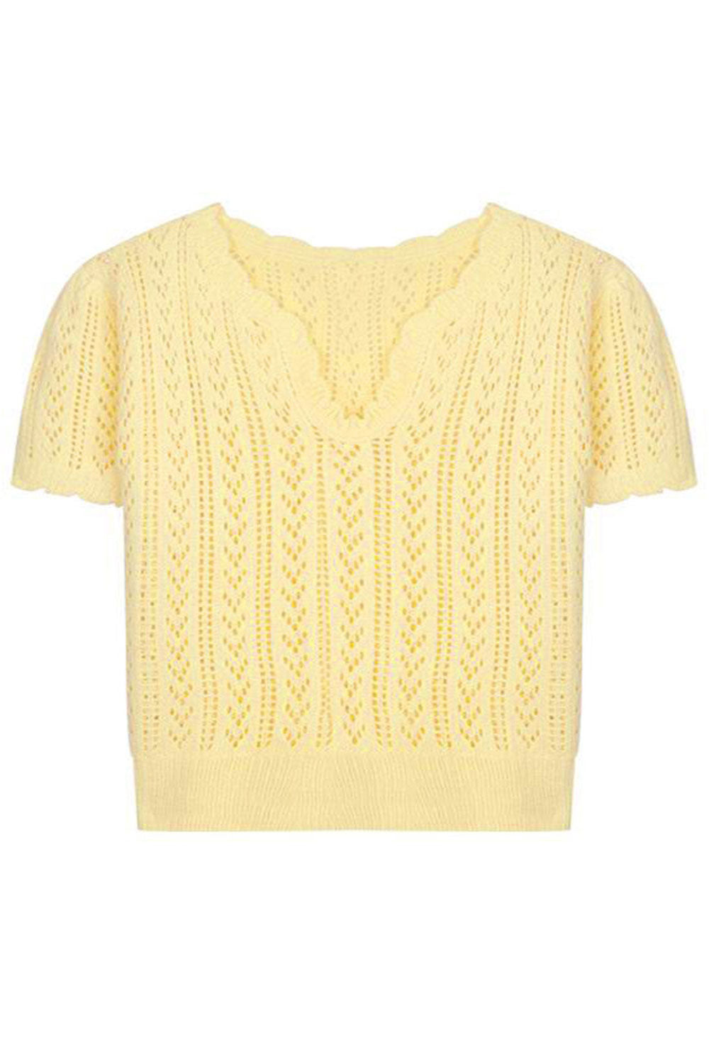 Women Beauteous Knitted Hollow Design Lovely V-Neck Elegant Warm Winter Sweater
