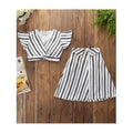 Kids Girls Striped Two Piece Casual Dress