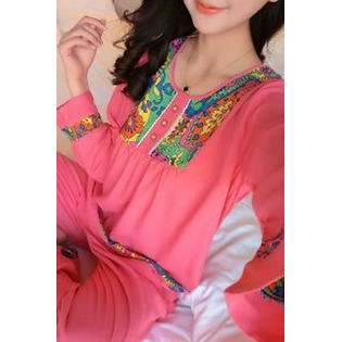 Women Printed Silk Loose Sleeping Suit