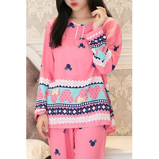 Women Printed Silk Loose Sleeping Suit