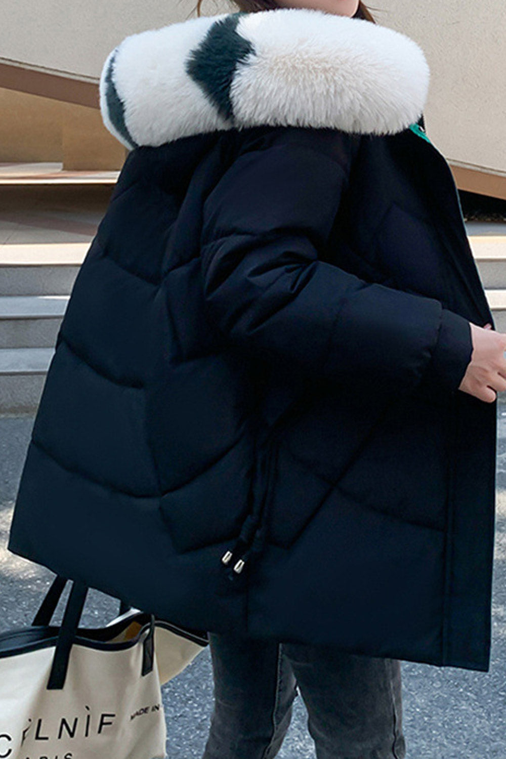 Women Relaxable Solid Pattern Suitable Side Pockets Superb Hood Warm Winter Padded Jacket
