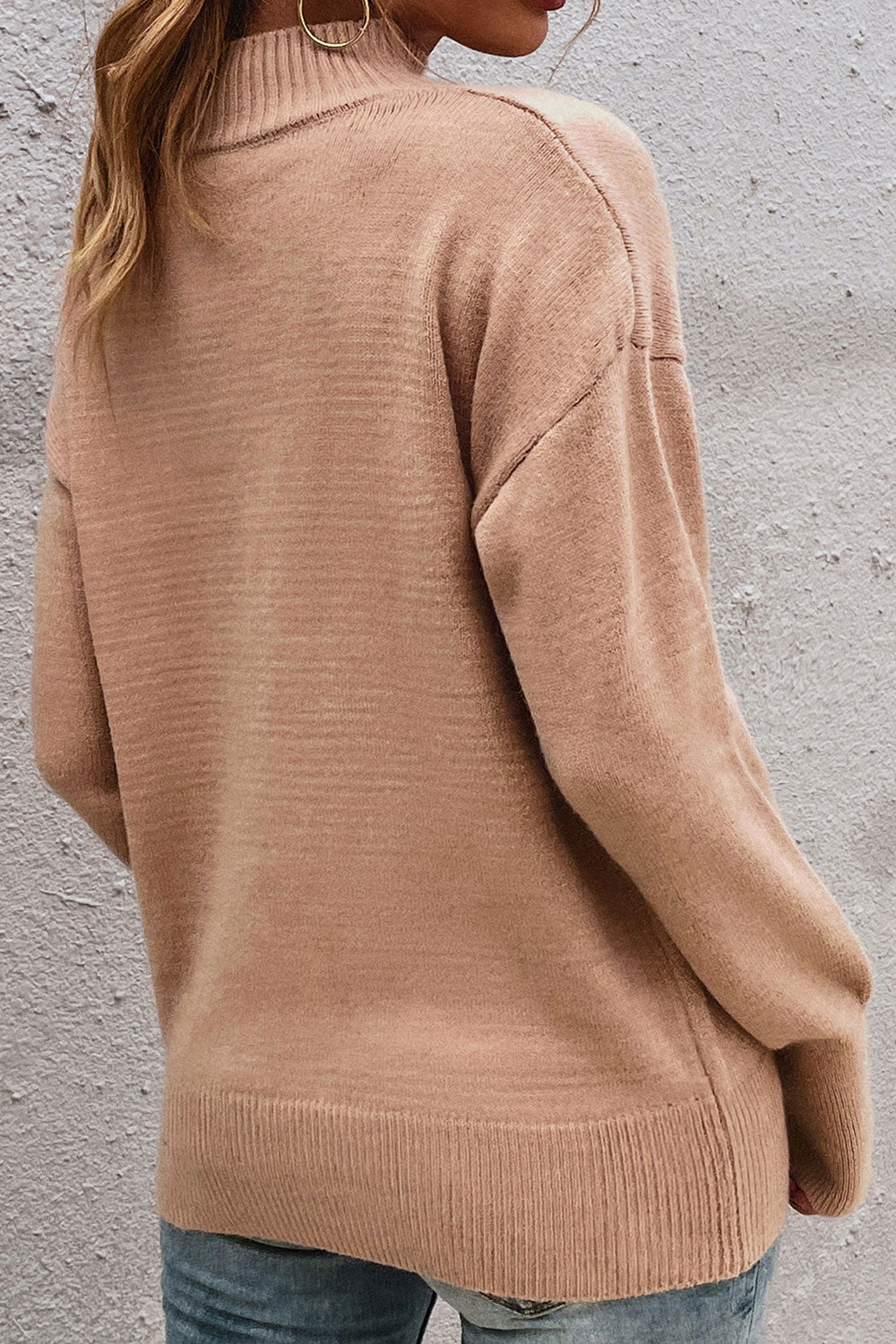 Women Elegant Hanging V-Neck Style Long Sleeve Awesome Warm Winter Sweater