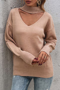 Women Elegant Hanging V-Neck Style Long Sleeve Awesome Warm Winter Sweater