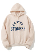 Women Restful Qualited Material Adjustable Drawstring Awesome Letter Pattern Winter Hoodie