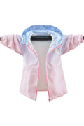Kids Girls Superb Colorful Zipper Closure Hooded Comfy Long Sleeve Windbreaker Jacket