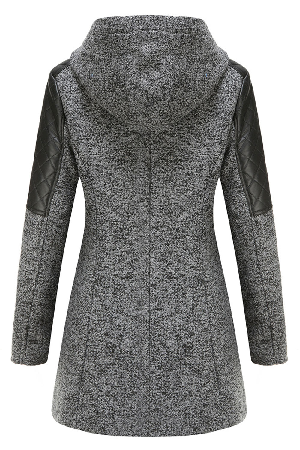 Women Jaunty Soft Hooded Neck Loose Long Sleeves Side Zippered pocket & Cross Zip Fastener Unwind Winter Casual Jacket