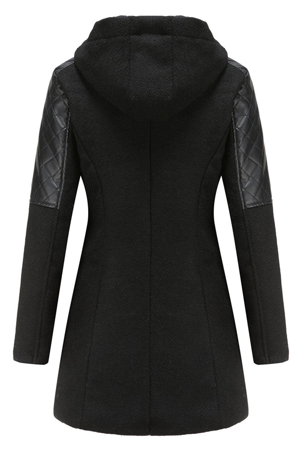 Women Jaunty Soft Hooded Neck Loose Long Sleeves Side Zippered pocket & Cross Zip Fastener Unwind Winter Casual Jacket
