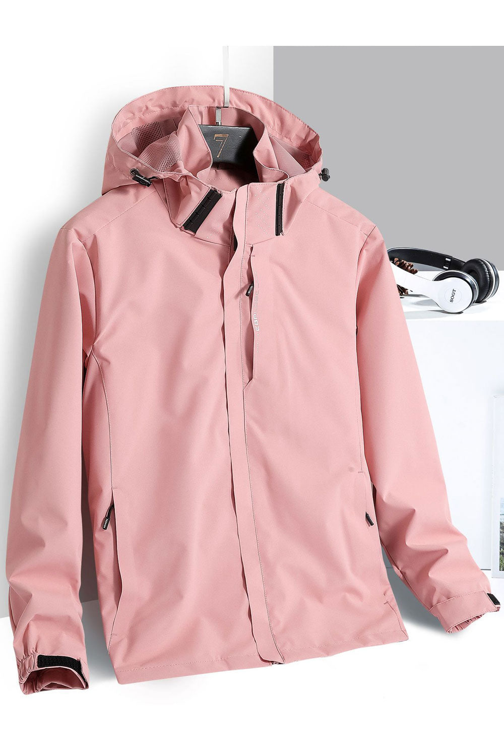 Women Latest style Hooded Neck Long Sleeves Stretchable Velcro Cuff Side Slash Pocket & Front Zip Closure Ease Winter Casual Jac