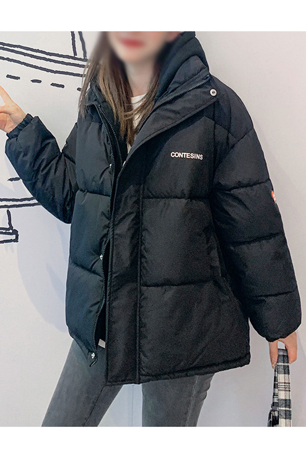 Women Fashionable Hooded Neck Stretchable Cuff Comfortable Side Slash Pocket Front & Zip Fastener Thick Warm Winter Padded Jacke