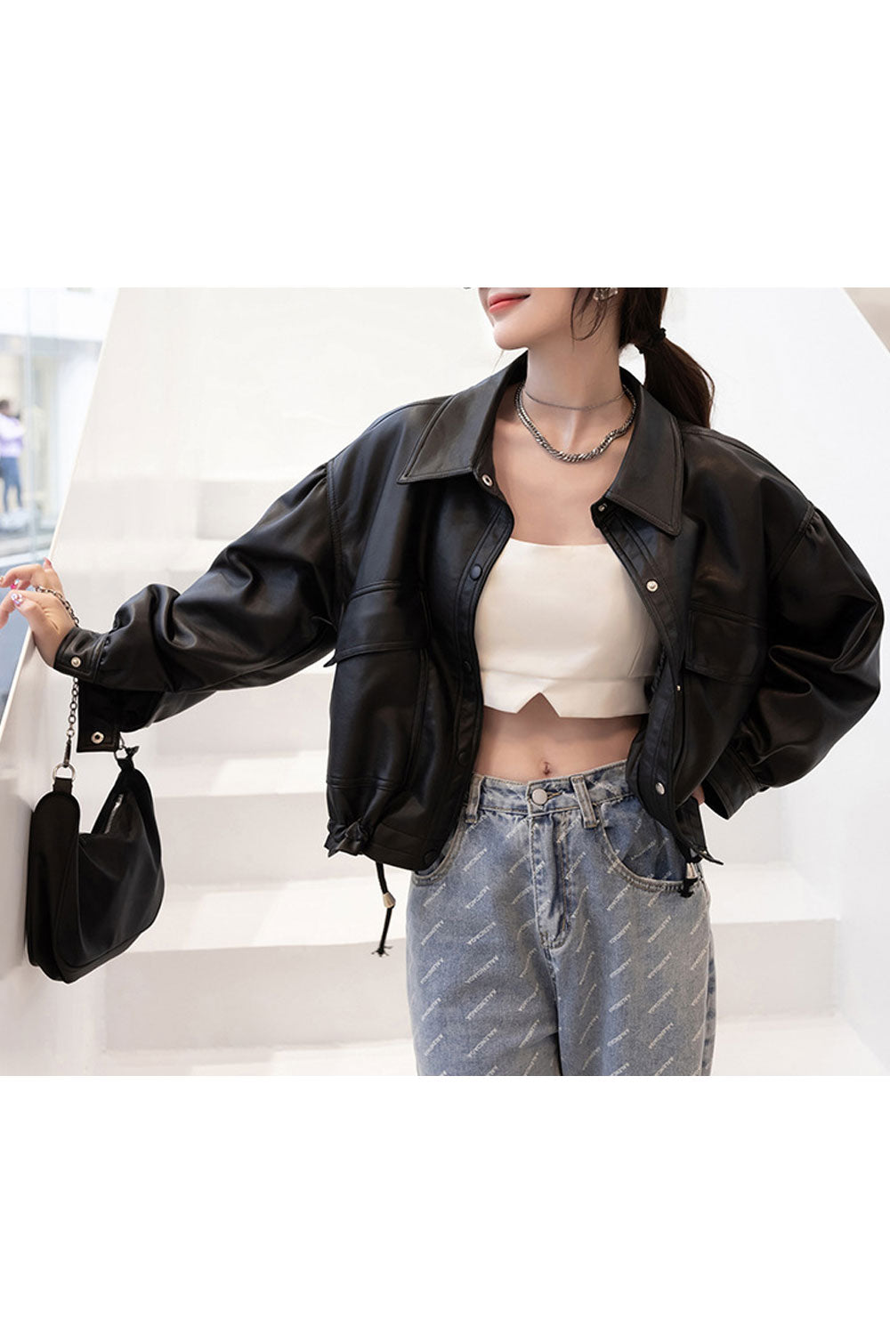 Women Superb Solid Pattern Collar Neck Buttoned Closure Waist Drawcords Smooth Buttoned Fastener & Front Flap Pocket Warm Winter