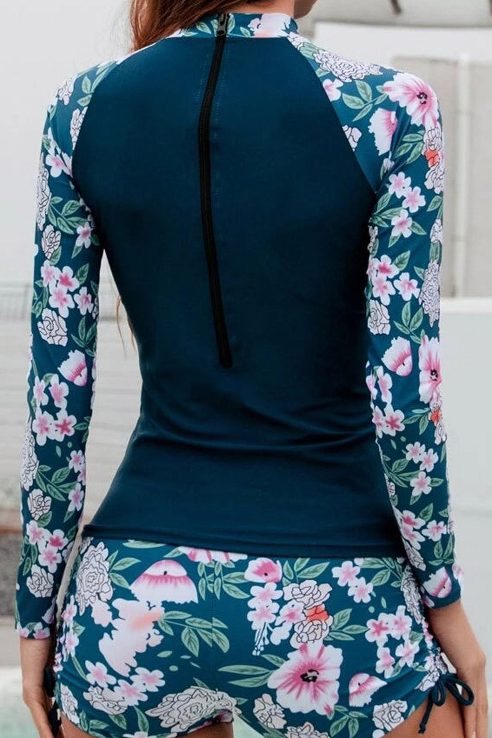 Women's Long Sleeve Two Piece Rashgurad Swimsuit