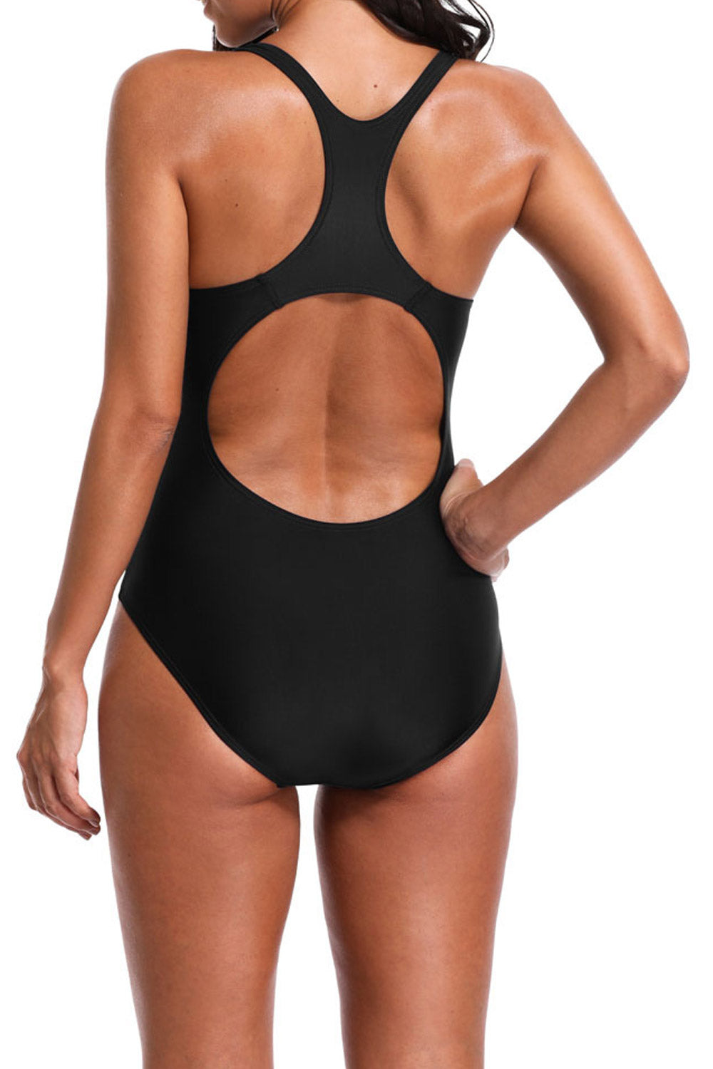 Women Racerback Athletic One Piece Sports Swimsuit