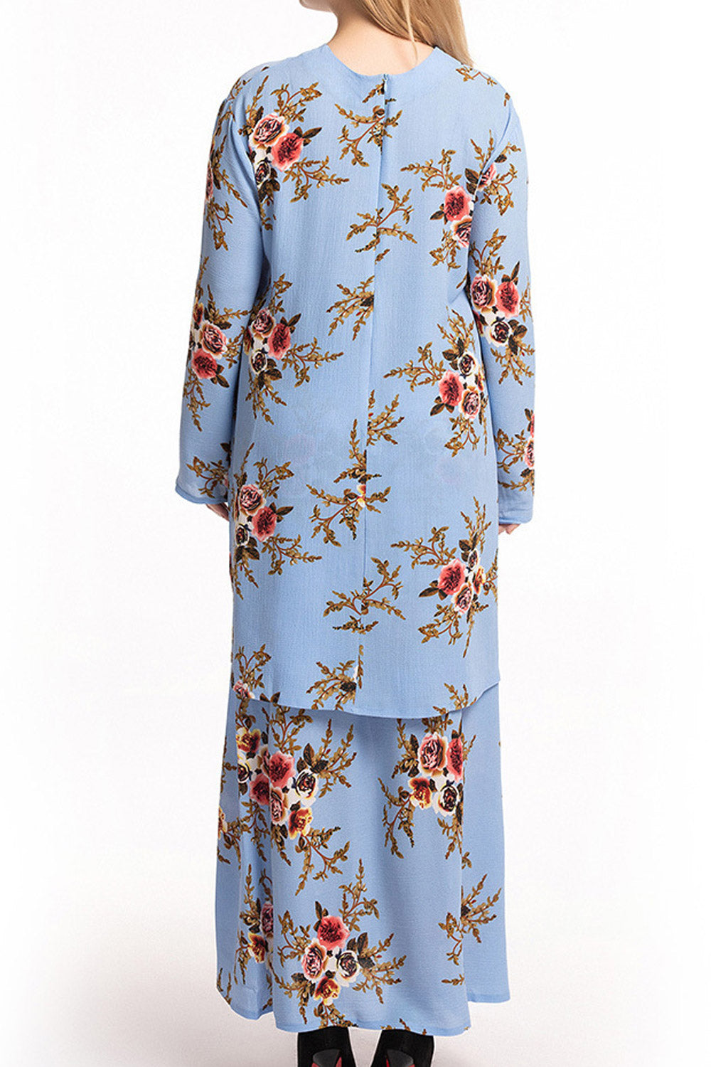 Women Plus Long Sleeve Floral Printed 2 Piece Regular Wear Set