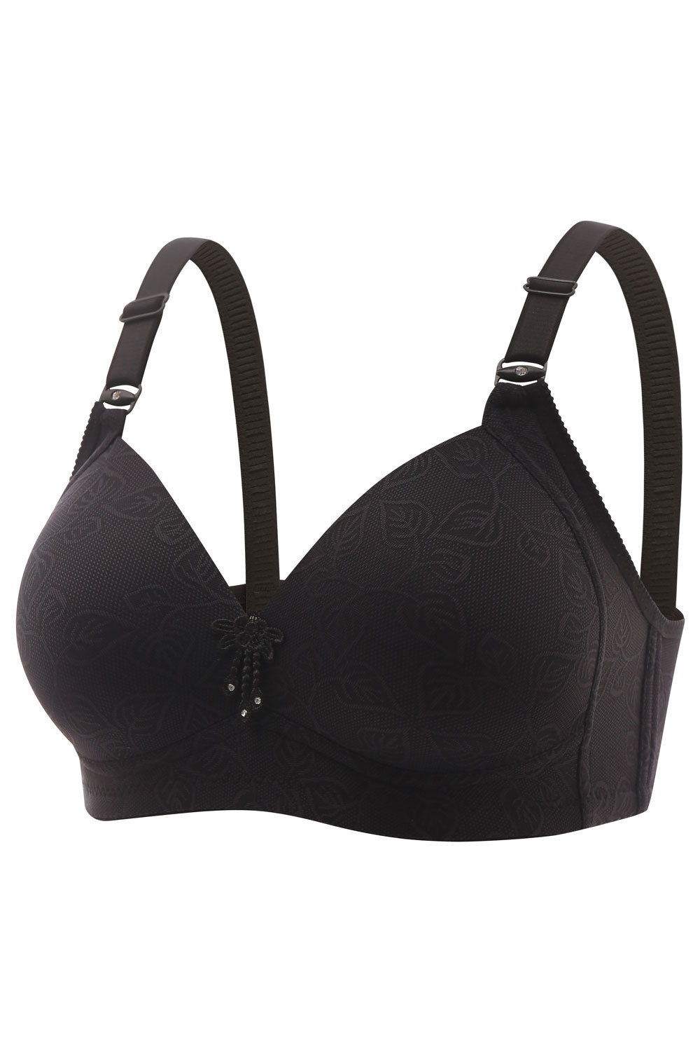 Women Plus Solid Color Comfortable Bra No Rims Exquisite Underwear