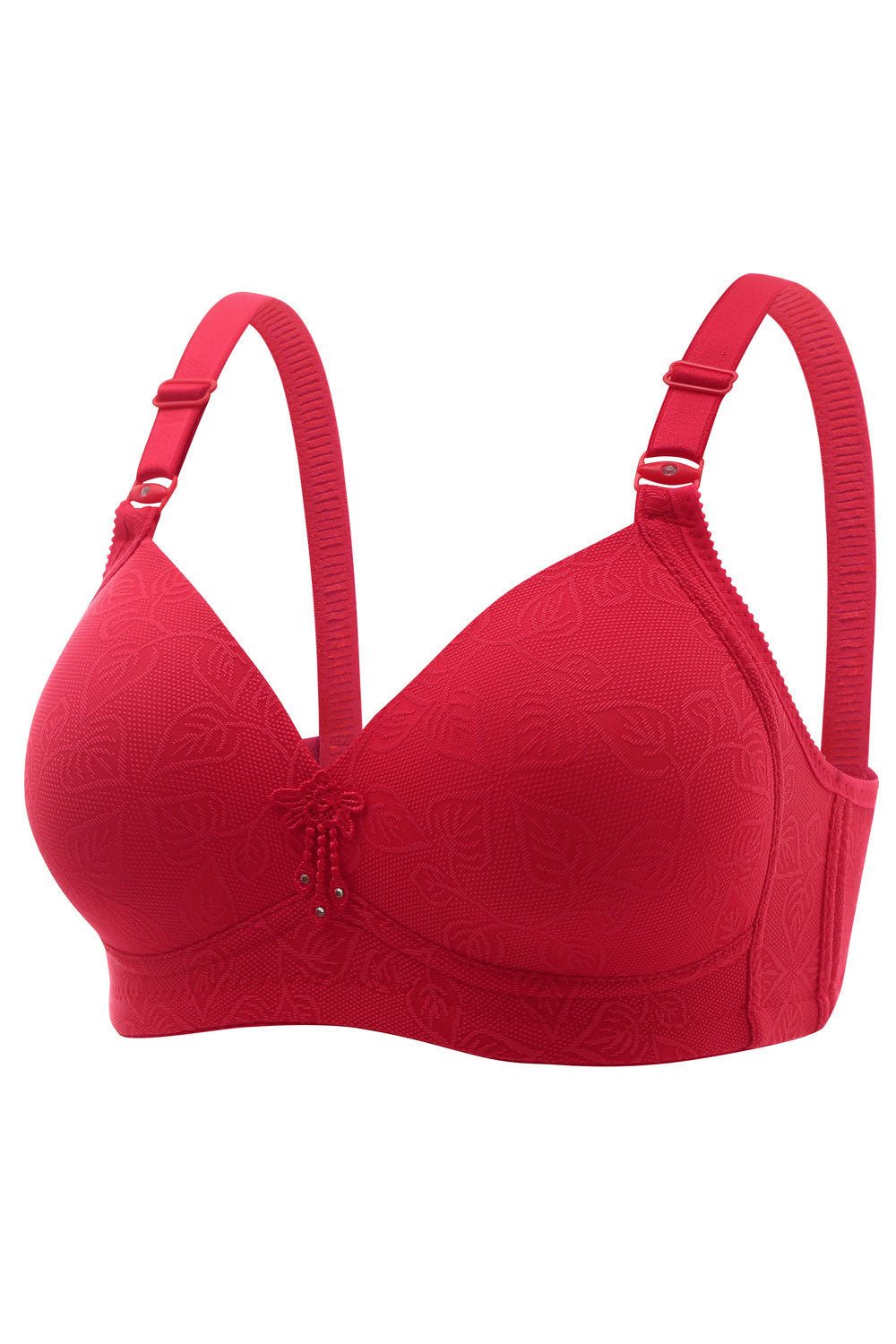 Women Plus Solid Color Comfortable Bra No Rims Exquisite Underwear