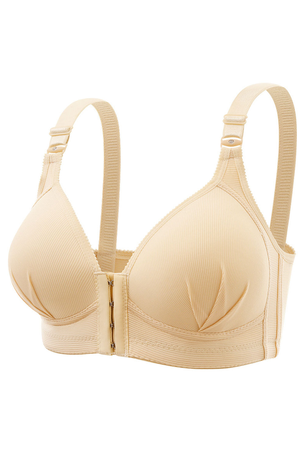 Women Plus Wirefree Front Closure Bra Mesh Light Lined Full Coverag Bra