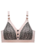 Women Plus Shoulder Open Buckle Front Button Breastfeeding Bra