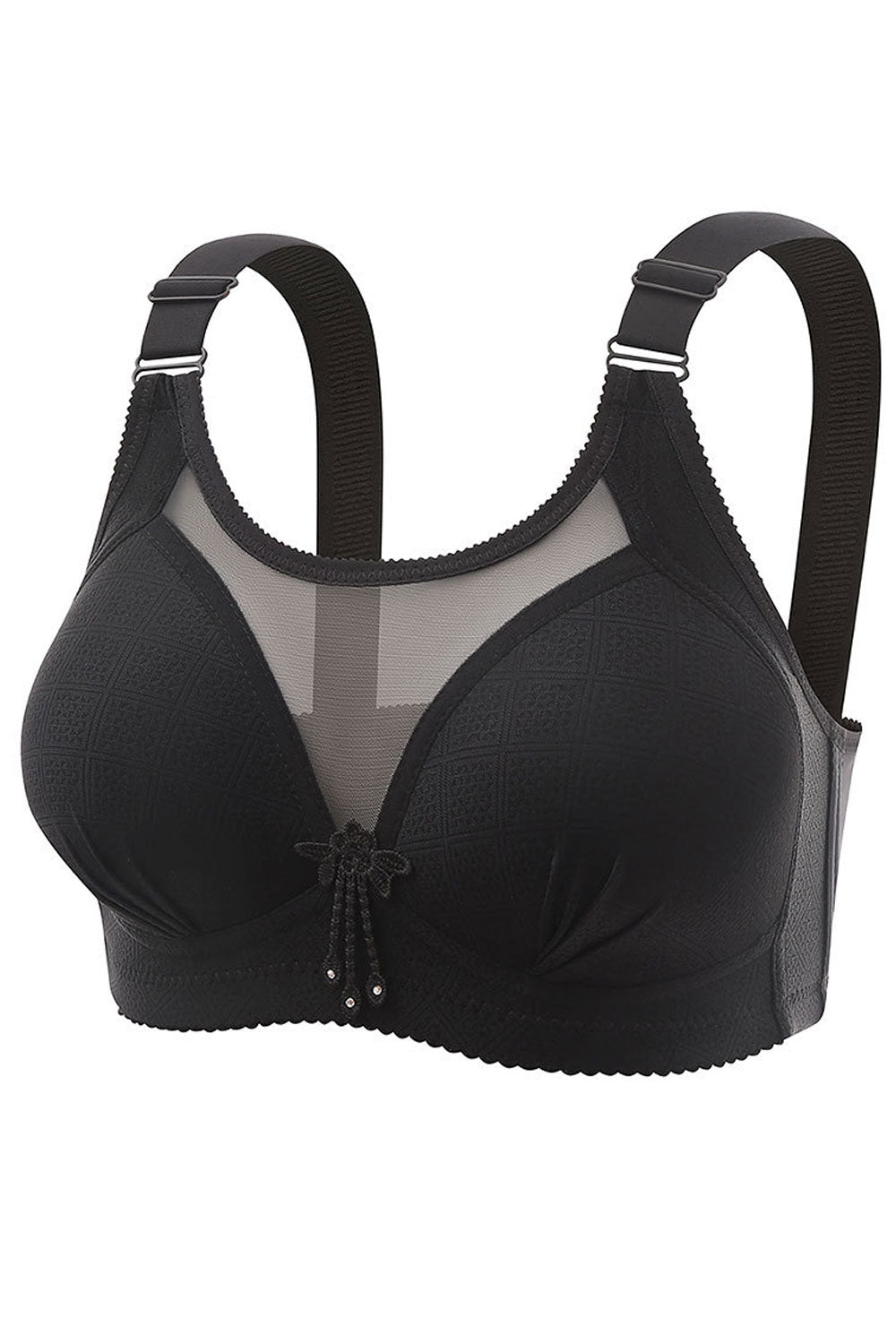 Womens Plus Stylish No Steel Ring Thin Cotton Underwear Wireless Push Up Bra