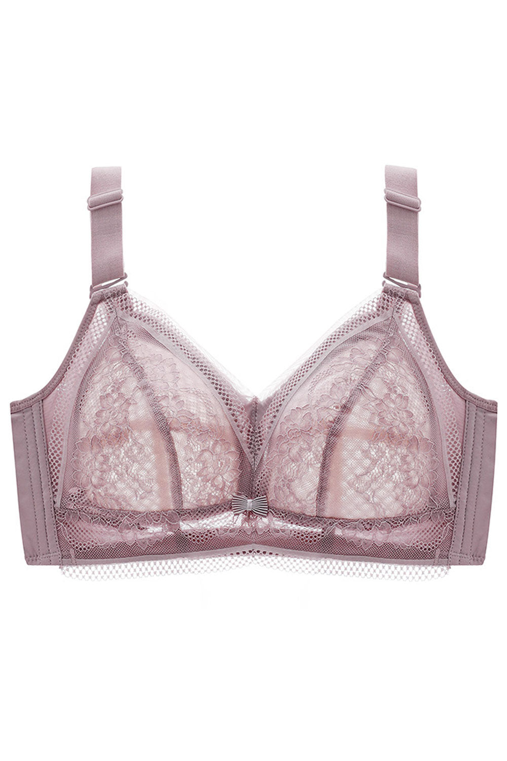 Women Plus Wireless Thin Big Chest Full Cup Push up Adjustable Bras