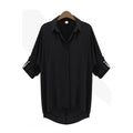 Women Relaxing Loose Formal Shirt Black