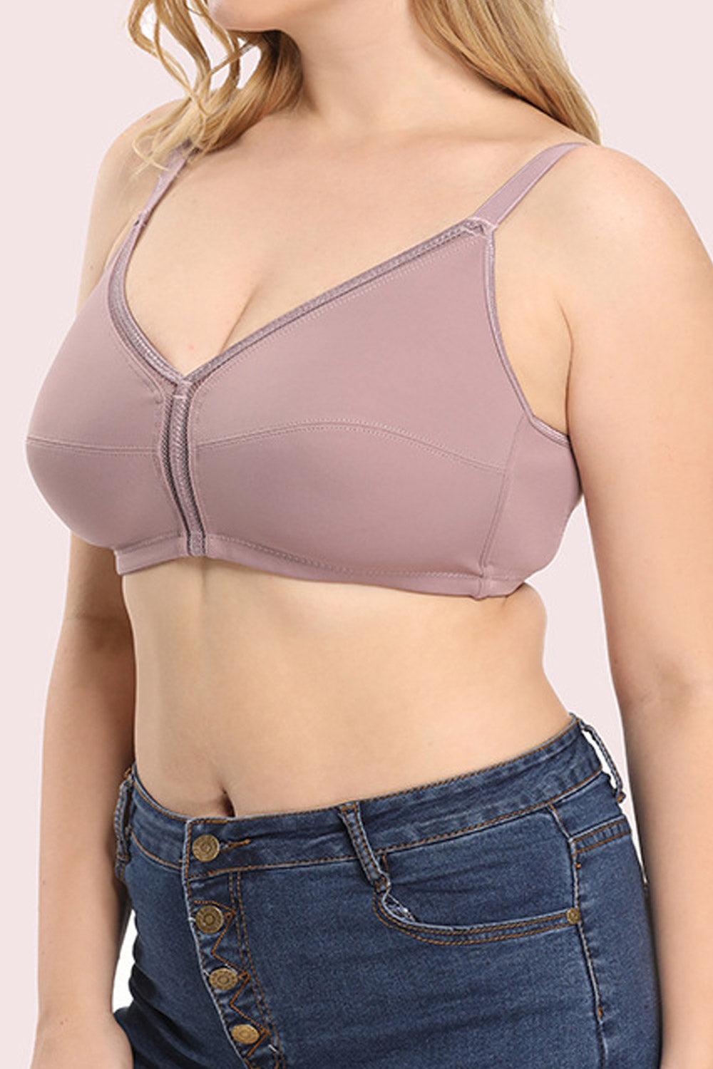 Women Plus Thin Cotton Cup Plump Big Top Bra
