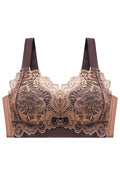 Women Plus Floral Print Push Up Wirefree Comfortable Padded Cover Bra