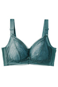Women Plus Stylish Lace Push-Up Wire-free 4-Hook Lace Trim Adjustable Straps Comfort Bra