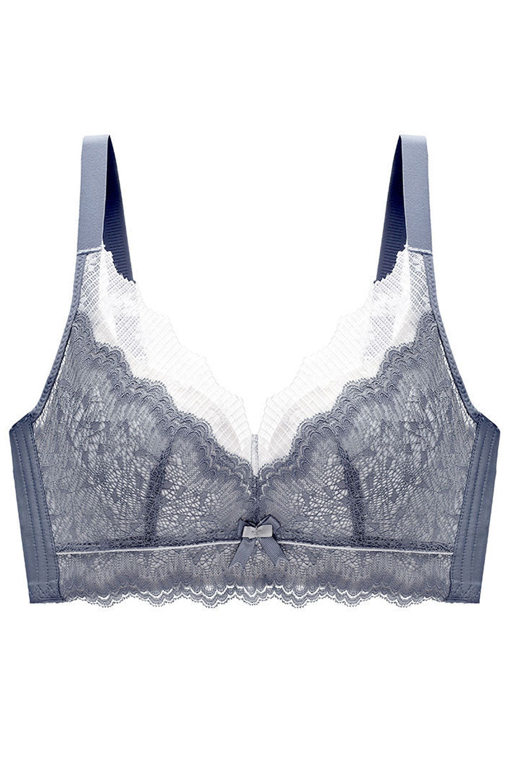 Women Plus Stylish Lace Seamless Lift Wireless Strappy Bralette Push Up Bra
